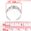 Picture of Zinc Based Alloy Adjustable Rings Round Silver Tone Hollow 19.1mm( 6/8") (US Size 9), 2 PCs