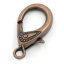 Picture of Zinc Based Alloy Lobster Clasps Antique Copper Dot Carved 31mm x 17mm, 10 PCs