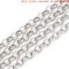 Picture of Iron Based Alloy Rolo Chain Findings Silver Tone 6mm(2/8") Dia, 2 M