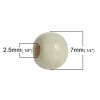 Picture of Wood Spacer Beads Round Creamy-White 7mm Dia. - 8mm Dia.,Hole:Approx 2.5mm, 500 PCs