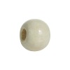 Bild von Holz Perlen Rund Grauweiß 7mm-8mm D., Loch: 2.5mm, 500 Stücke