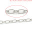 Picture of Iron Based Alloy Open 1:1 Figaro Link Cable Chain Findings Silver Tone 6.5x3.5mm(2/8"x1/8") 4x3.5mm(1/8"x1/8"), 10 M