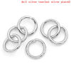 Picture of 10000 PCs 8mm Dia., 1.2mm(17 gauge) 304 Stainless Steel Open Jump Rings Findings For Jewelry Making Silver Tone Round
