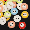 Picture of Resin Sewing Buttons Scrapbooking 2 Holes Round Mixed 13mm(4/8") Dia, 200 PCs