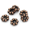 Picture of Zinc metal alloy Spacer Beads Flower Antique Copper Color Plated About 4.8mm x 4.8mm, Hole:Approx 1mm, 65 PCs