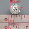 Picture of Filigree Spacers Beads Round Silver Plated Hollow 10mm Dia,200PCs