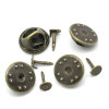 Picture of Rivets Spike Studs Spots Round Antique Bronze Dot Carved 11x11mm 8x4.5mm,50 Sets