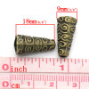 Picture of Spacer Beads Cone Antique Bronze Pattern Carved 18x9mm, Hole:approx 2mm, 50PCs