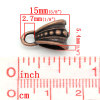 Picture of European Style Bails Beads Bag Antique Copper Dot Pattern Fit European Bracelet 15mm x 9.5mm , 9 PCs