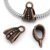 Picture of European Style Bails Beads Bag Antique Copper Dot Pattern Fit European Bracelet 15mm x 9.5mm , 9 PCs