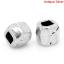 Picture of Zinc Based Alloy Seed Beads Cube Antique Silver Color About 3mm x 3mm, Hole: Approx 1.5mm, 200 PCs