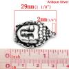 Imagen de Zamak Colgantes Charms Buda Plata Antigua 29mm x 20mm, 2 Unidades