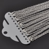 Picture of Zinc Based Alloy & Iron Based Alloy Link Cable Chain Necklace Silver Plated 50.9cm(20") long, 1 Packet ( 12 PCs/Packet)