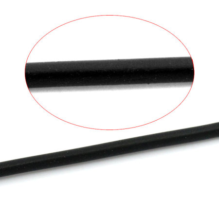Rubber Jewelry Cord Black 1.5mm Dia,10M 