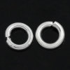 Picture of 1.5mm Brass Open Jump Rings Findings Round Silver Plated 7mm Dia., 200 PCs                                                                                                                                                                                    