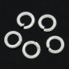 Picture of 1.5mm Brass Open Jump Rings Findings Round Silver Plated 7mm Dia., 200 PCs                                                                                                                                                                                    