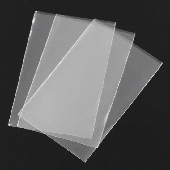 Picture of OPP Plastic Open Top Bags Rectangle Transparent 4cm x6cm(1 5/8" x2 3/8"), 500 PCs