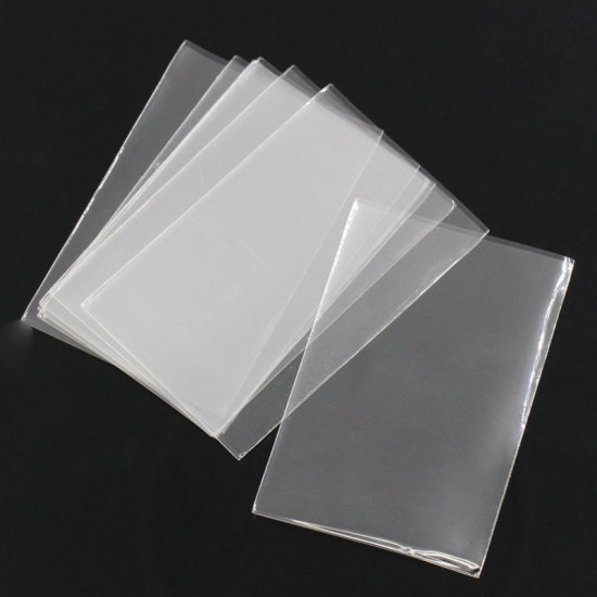 Picture of OPP Plastic Open Top Bags Rectangle Transparent 4cm x6cm(1 5/8" x2 3/8"), 500 PCs