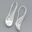 Picture of Brass Ear Wire Hooks Earring Findings Spoon Tableware Silver Plated (Fit 12mm Beads) 31mm(1 2/8") x 11mm( 3/8"), Post/ Wire Size: (18 gauge), 10 PCs