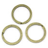 Picture of Iron Based Alloy Keychain & Keyring Round Antique Bronze 25mm Dia, 20 PCs