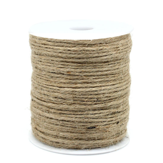 Picture of Jute Jewelry Cord Rope Brown 3mm( 1/8"), 1 Roll (Approx 100 Yards 90M/Roll)