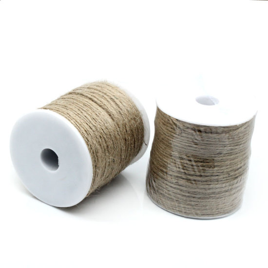 Picture of Jute Jewelry Cord Rope Brown 3mm( 1/8"), 1 Roll (Approx 100 Yards 90M/Roll)