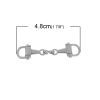 Picture of 100 PCs Zinc Based Alloy & Iron Based Alloy Connectors Charms Pendants Silver Tone Opener 4.8cm x 1.3cm