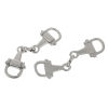 Picture of 100 PCs Zinc Based Alloy & Iron Based Alloy Connectors Charms Pendants Silver Tone Opener 4.8cm x 1.3cm