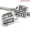Picture of 10 PCs Zinc Based Alloy Transport European Style Large Hole Charm Beads Antique Silver Color Car 10mm x 17mm, Hole: Approx 5.3mm