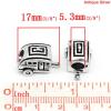 Picture of 10 PCs Zinc Based Alloy Transport European Style Large Hole Charm Beads Antique Silver Color Car 10mm x 17mm, Hole: Approx 5.3mm