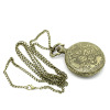 Picture of Pocket Watches Round Antique Bronze Roman Numbers Carved Battery Included 81.5cm long(32 1/8"),1Piece