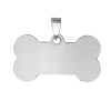 Picture of 304 Stainless Steel Blank Stamping Tags Pendants Bone Silver Tone One-sided Polishing 29mm x 40mm, 10 PCs