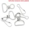 Picture of Iron Based Alloy Keychain & Keyring Irregular Silver Tone 61mm x 25mm, 10 PCs