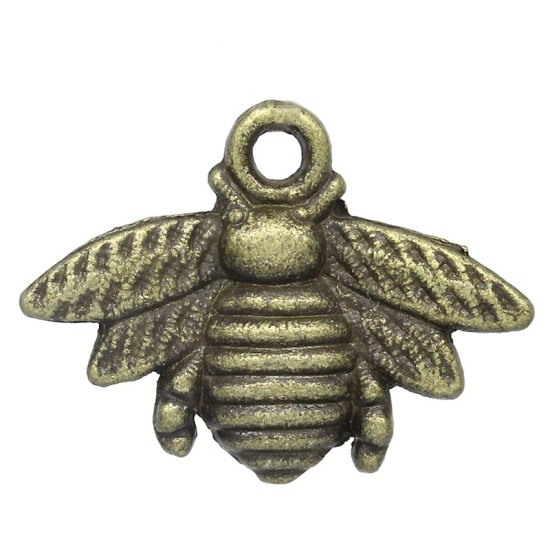 Picture of Charm Pendants Bee Antique Bronze 21x16mm,50PCs