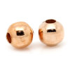 Picture of Iron Based Alloy Spacer Beads Round Rose Gold About 4mm Dia., Hole:Approx 1mm, 1000 PCs