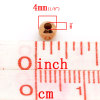 Picture of Iron Based Alloy Spacer Beads Round Rose Gold About 4mm Dia., Hole:Approx 1mm, 1000 PCs