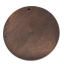 Picture of Natural Wood Charm Pendants Round Disc Coffee 5.9cm Dia,20PCs
