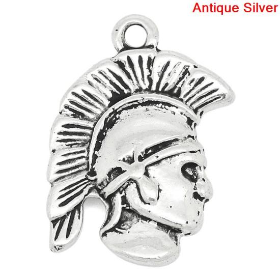 Bild von Zinklegierung Anhänger Person Antik Silber 16.0mm x 20.0mm, 20 Stück 