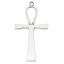 Immagine di Lega di Zinco Charm Ciondoli Croce Ansata Argento Antico Nulla Disegno 5.6cm x 2.9cm, 10 Pz