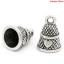 Bild von Zinklegierung Charm Anhänger Glocke Antik Silber Herz Geschnitzt13.5mm x 9.5mm, 50 Stücke