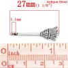 Picture of Zinc Based Alloy Charms Broom Antique Silver 27mm x 10mm, 854 PCs