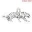 Picture of Zinc Metal Alloy Charm Pendants Tiger Animal Antique Silver Color 22mm x 11mm( 7/8"x 3/8"), 50 PCs