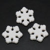 Picture of Acrylic Spacer Beads Christmas Snowflake White About 12mm x 13mm, Hole: Approx 1.2mm, 500 PCs