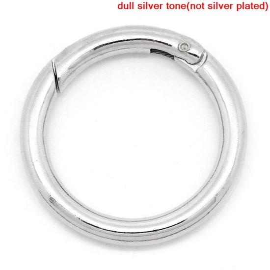 Picture of Zinc Based Alloy Safety Rings Round Silver Tone 3.1cm Dia, 5 PCs