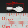 Bild von Zinklegierung Kleber auf Kautionen Löffel Versilbert 4.5mm 2.5mm 16mm x 5.5mm 50 Stück