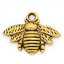 Bild von Zinklegierung Charm Anhänger Tier Biene Antik Gold 21mm x 16mm, 50 Stücke