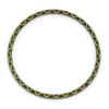 Picture of 30 PCs Zinc Based Alloy Connectors Charms Pendants Antique Bronze Circle Ring Wave 3.9cm x 3.7cm