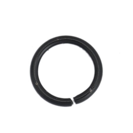 Image de 1000 Pcs 8mm Dia, 1mm(taille 18) Anneaux de Jonction pour la Fabrication de Bijoux Ouvert en Alliage de Fer Noir Rond