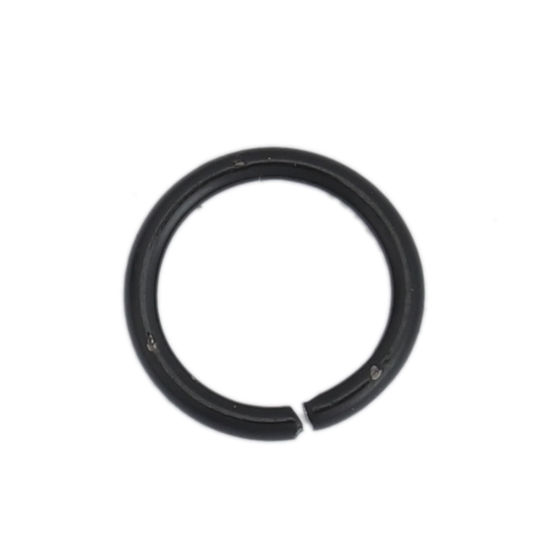 Picture of 1mm Iron Based Alloy Open Jump Rings Findings Round Black 8mm Dia, 1000 PCs
