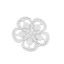 Immagine di Ottone Filigree Stamping Connettore Fiore Tono Argento 30mm x 29mm, 10 Pz
